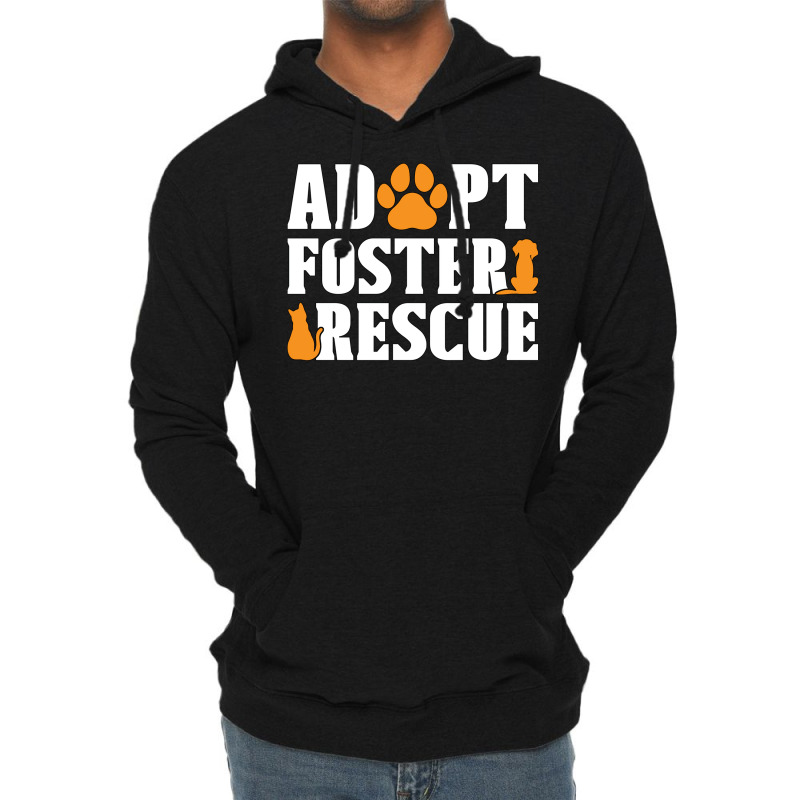 Animal Rescue Adopt Foster Adoption Animal Rescuer Red Lightweight Hoodie by maciegfvrf | Artistshot