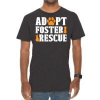 Animal Rescue Adopt Foster Adoption Animal Rescuer Red Vintage T-shirt | Artistshot