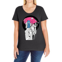 Vaporwave Urban Futuristic Cyberpunk Girl Ladies Curvy T-shirt | Artistshot