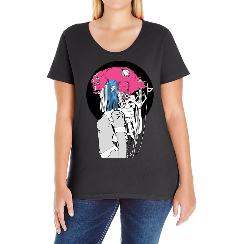 Vaporwave Urban Futuristic Cyberpunk Girl Ladies Curvy T-Shirt by tatsoguscic2 | Artistshot