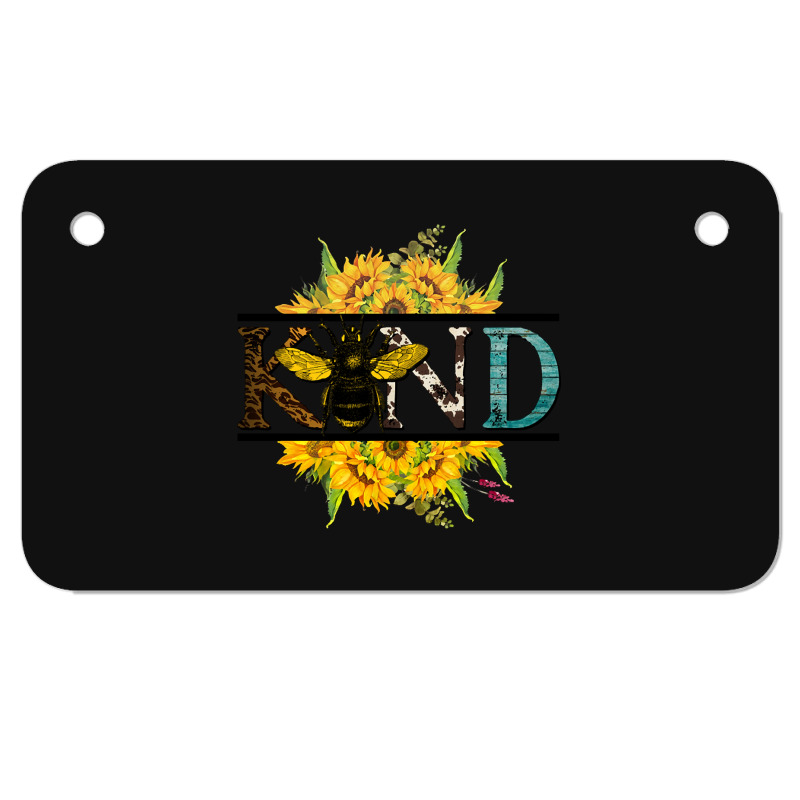 Limited Edition Bee Kind Sunflower Bee Autumn Fall Design Motorcycle License Plate | Artistshot