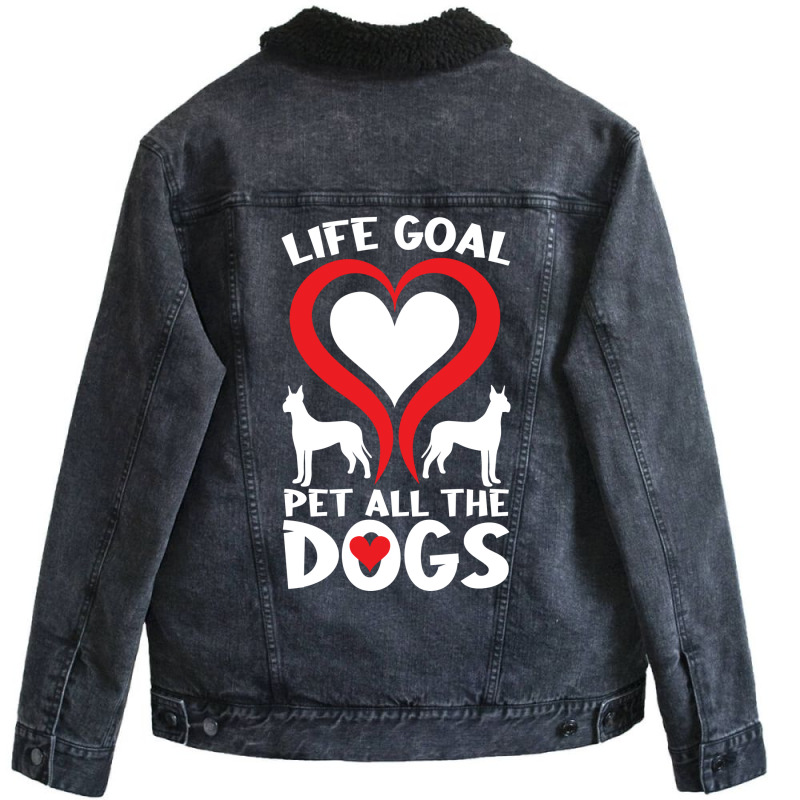 Animal Rescue Shelter Rescue Dog Quote Unisex Sherpa-Lined Denim Jacket by tiffeosongoc | Artistshot