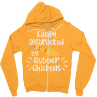 Rubber Chicken Enthusiast Loud Scream Yellow Music Zipper Hoodie | Artistshot