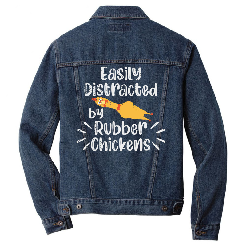 Rubber Chicken Enthusiast Loud Scream Yellow Music Men Denim Jacket by cmryruadoa | Artistshot