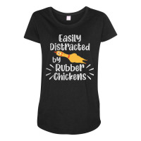 Rubber Chicken Enthusiast Loud Scream Yellow Music Maternity Scoop Neck T-shirt | Artistshot