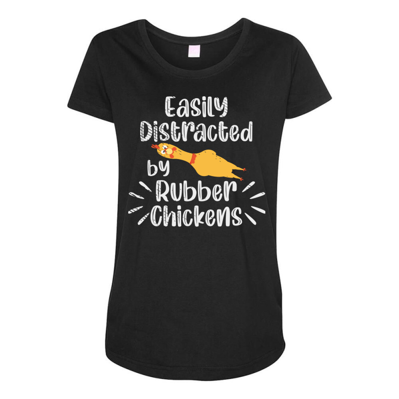 Rubber Chicken Enthusiast Loud Scream Yellow Music Maternity Scoop Neck T-shirt by cmryruadoa | Artistshot