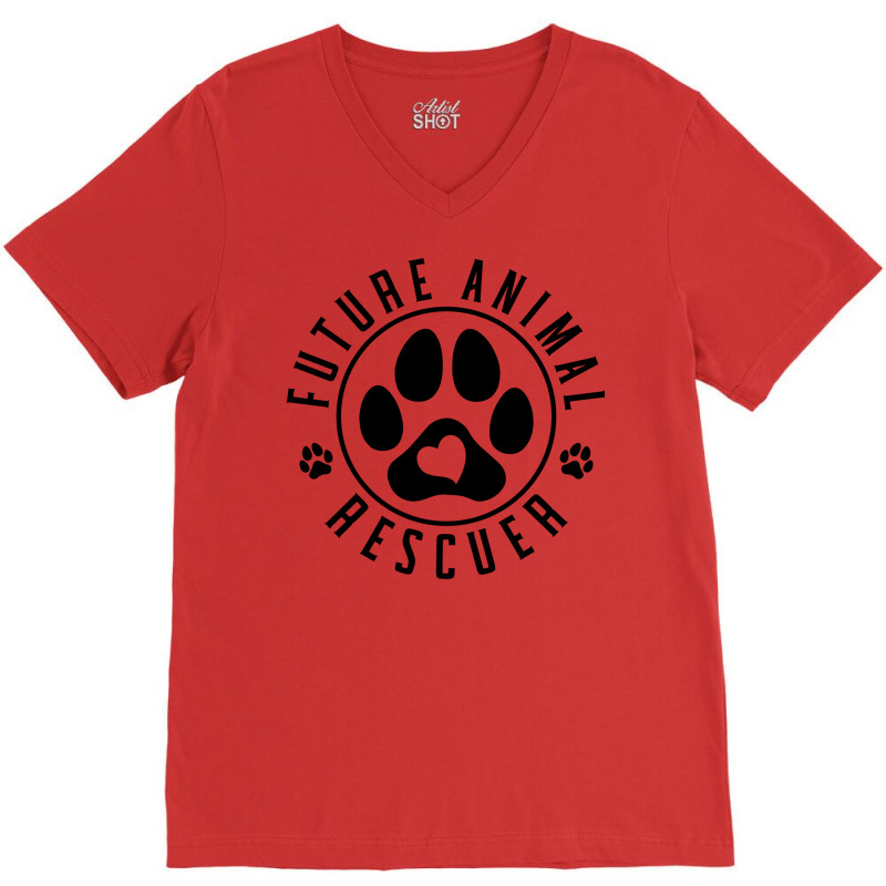 Future Animal Adopt Animal Shelter Animal Rescuer Love V-Neck Tee by maciegfvrf | Artistshot