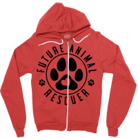 Future Animal Adopt Animal Shelter Animal Rescuer Love Zipper Hoodie | Artistshot