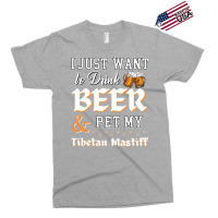 I Just Want To Drink Beer And Pet My Tibetan Mastiff Yellow Exclusive T-shirt | Artistshot