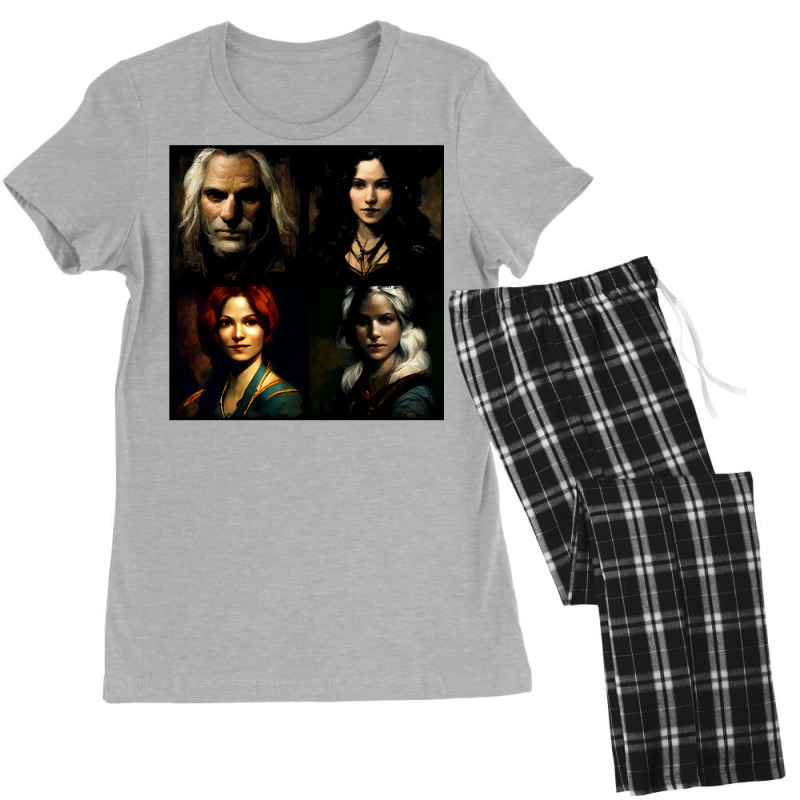 Renaissance Paintings   Chiaroscuro   Digital Art   Witcher Funny Women's Pajamas Set by grgeskescx | Artistshot