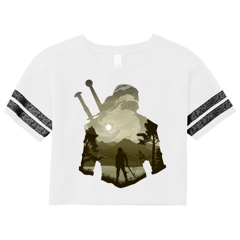 Geralt The Witcher Minimalist Illusion Art Scorecard Crop Tee by hamfiggyx | Artistshot