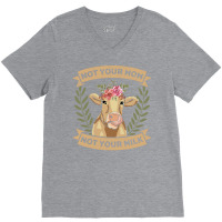 Not Your Mom Not Your Milk Animal Rights Rescue 70s V-neck Tee | Artistshot