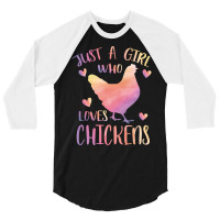 Just A Girl Who Loves Chickens Travel 3/4 Sleeve Shirt | Artistshot