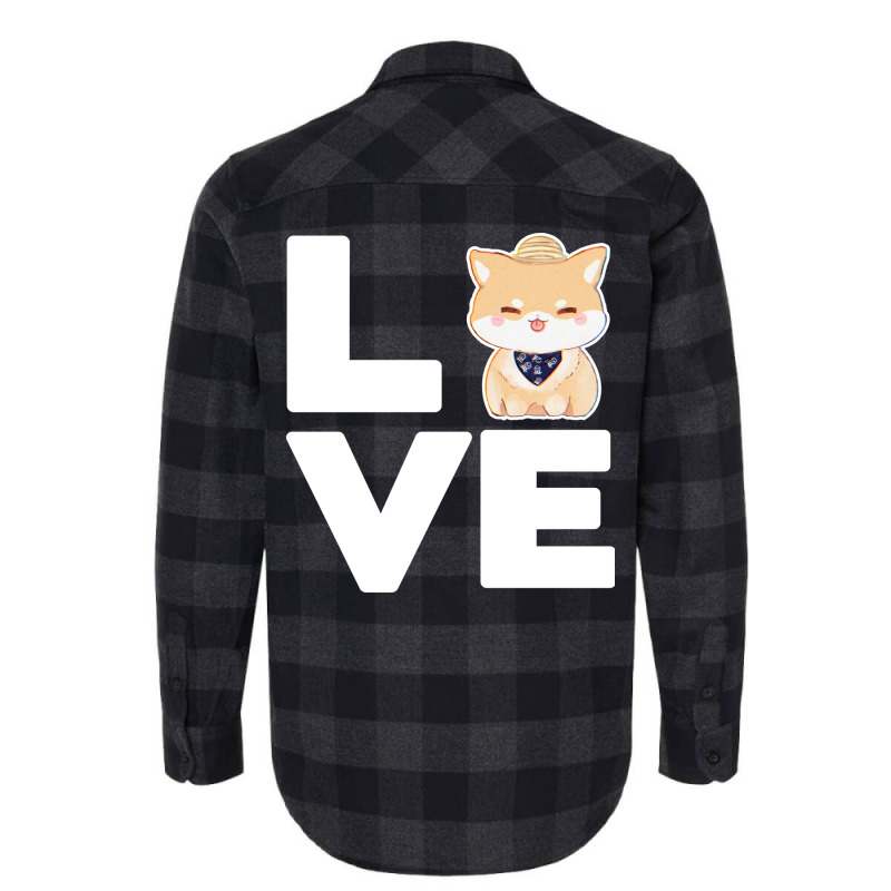 Love Dog Retro Flannel Shirt by maciegfvrf | Artistshot