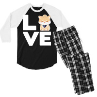 Love Dog Retro Men's 3/4 Sleeve Pajama Set | Artistshot