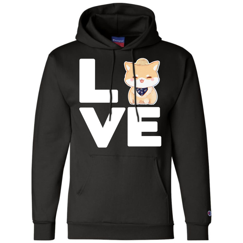 Love Dog Retro Champion Hoodie by maciegfvrf | Artistshot