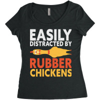 Rubber Chicken Enthusiast Loud Scream Yellow Music Aesthetic Women's Triblend Scoop T-shirt | Artistshot