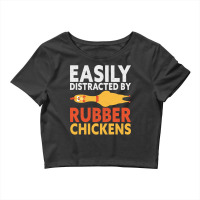 Rubber Chicken Enthusiast Loud Scream Yellow Music Aesthetic Crop Top | Artistshot