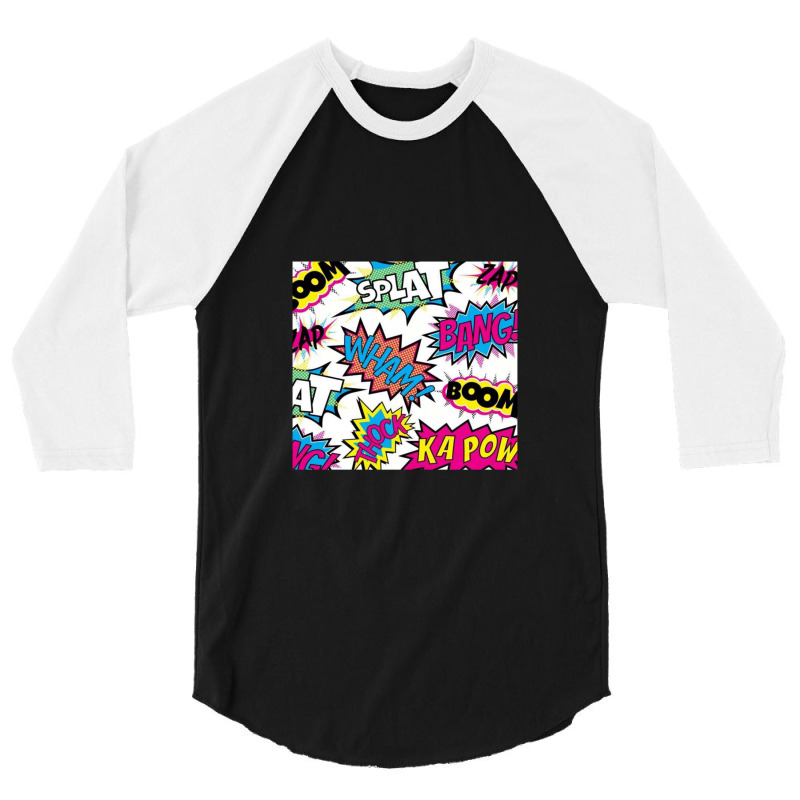 Pow Bang Splat 3/4 Sleeve Shirt | Artistshot