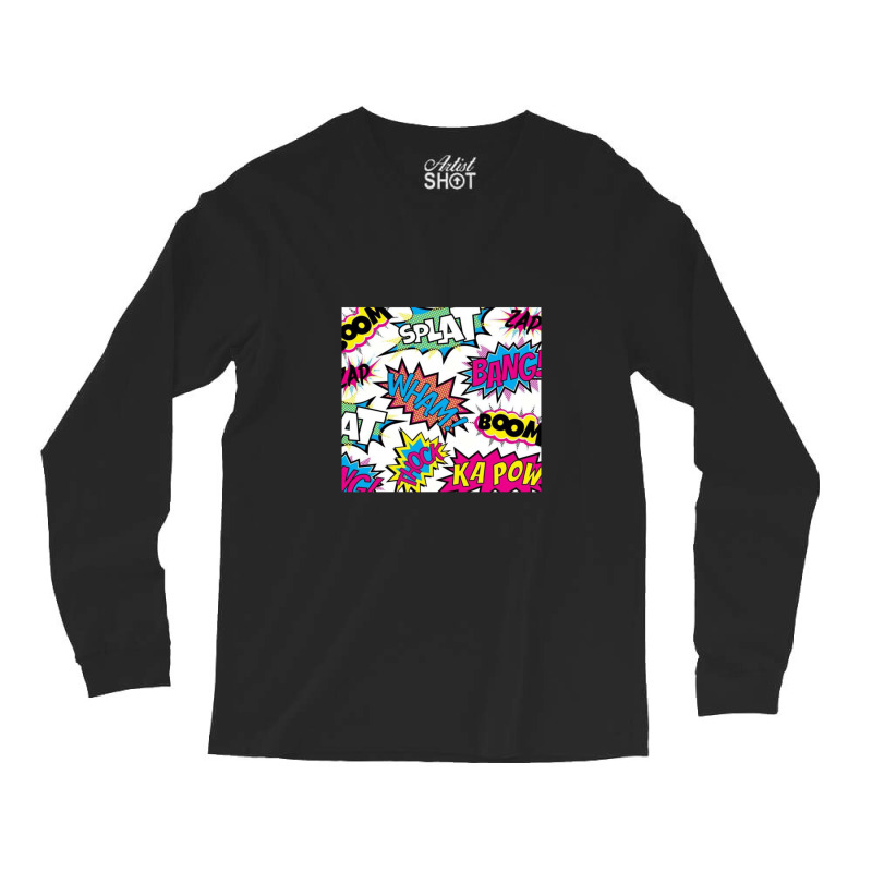 Pow Bang Splat Long Sleeve Shirts | Artistshot