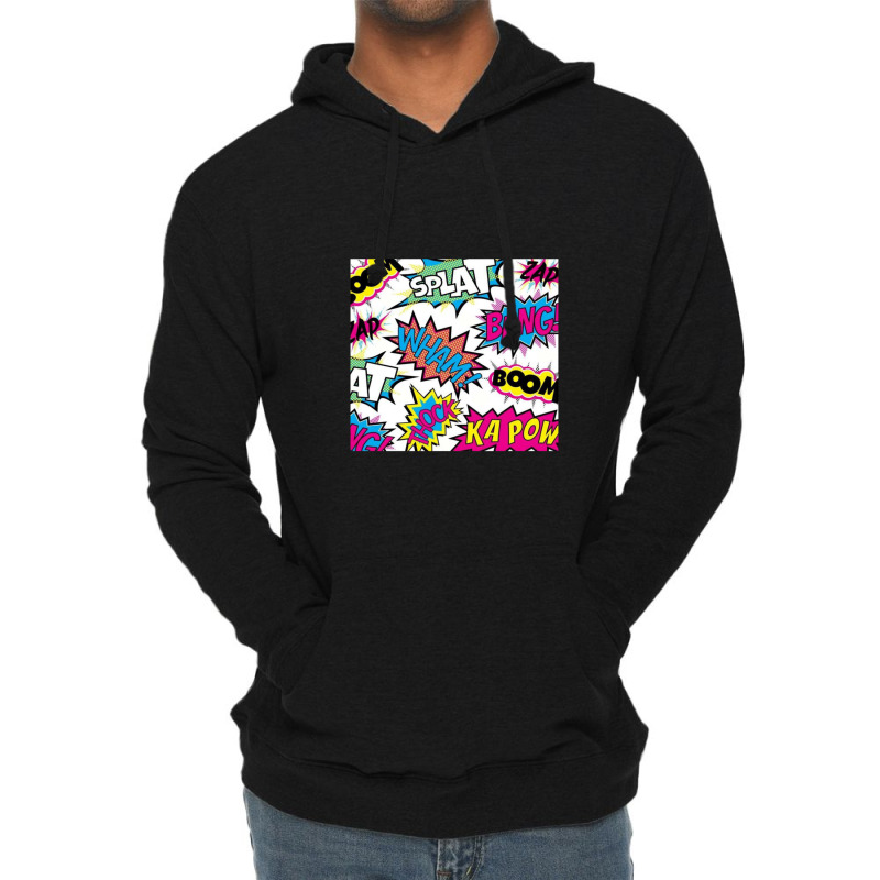 Pow Bang Splat Lightweight Hoodie | Artistshot