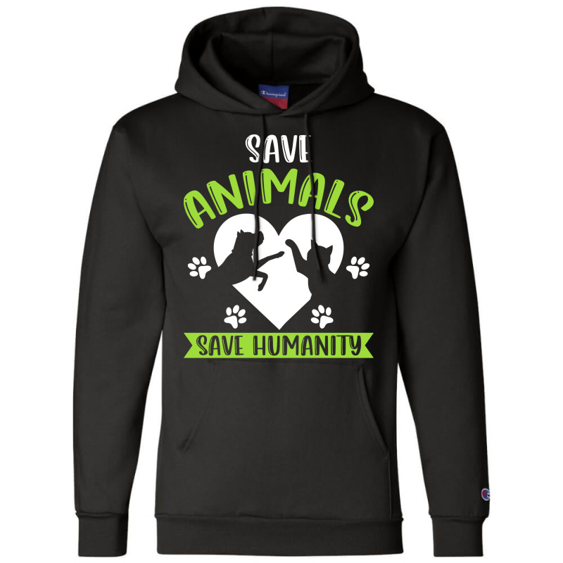 Save Animals Serve Humanity Hippie Champion Hoodie by tiffeosongoc | Artistshot