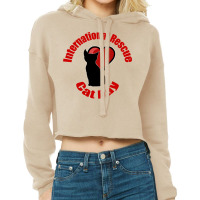 International Rescue Cat Day Gift Cropped Hoodie | Artistshot