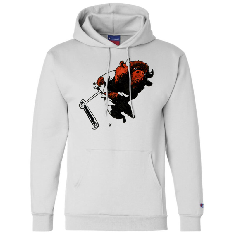 Buffalo Scooter 80s Champion Hoodie | Artistshot