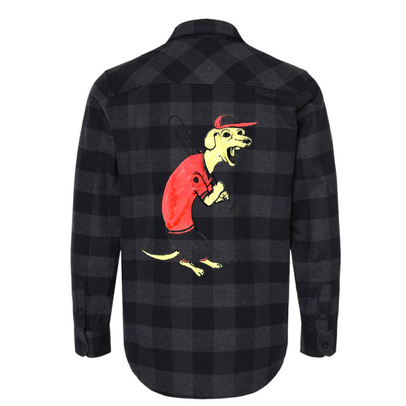 Dachsund Baseball Hipster Flannel Shirt | Artistshot