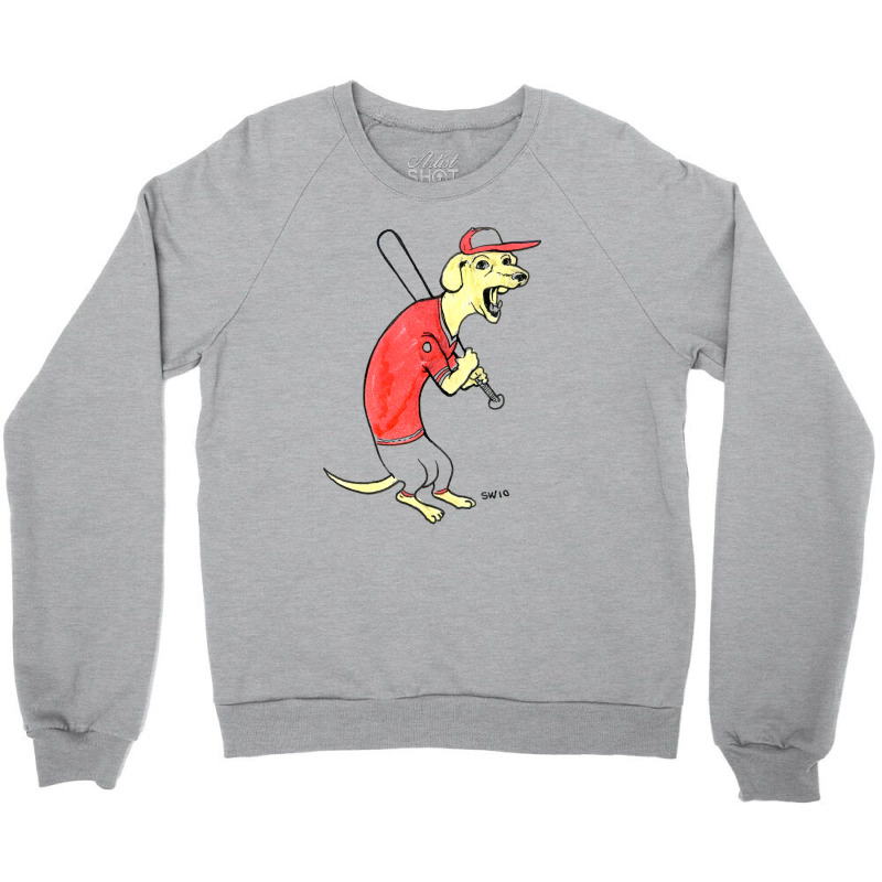 Dachsund Baseball Hipster Crewneck Sweatshirt | Artistshot