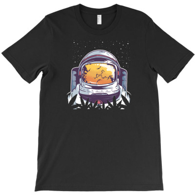 Weed Astronaut T-shirt Designed By Dirja Lara Amerla