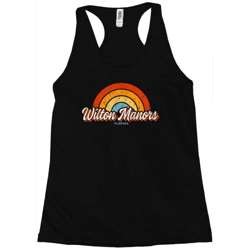 Trending Wilton Manors Florida Fl Vintage Rainbow Retro 70s Racerback Tank by haodinhvan1 | Artistshot