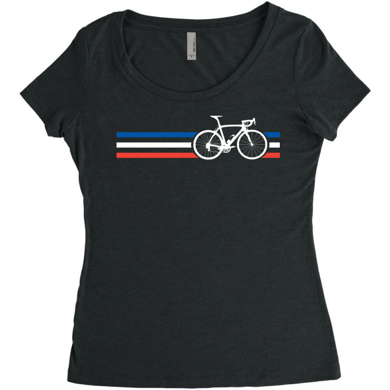 Bike Stripes French National Road Race V2 Women's Triblend Scoop T-shirt by CurtisDaleCochran | Artistshot