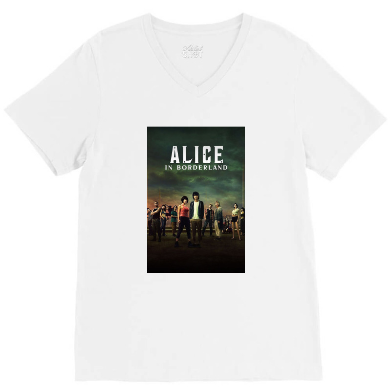 Alice Borderline V-Neck Tee by steverlopez | Artistshot