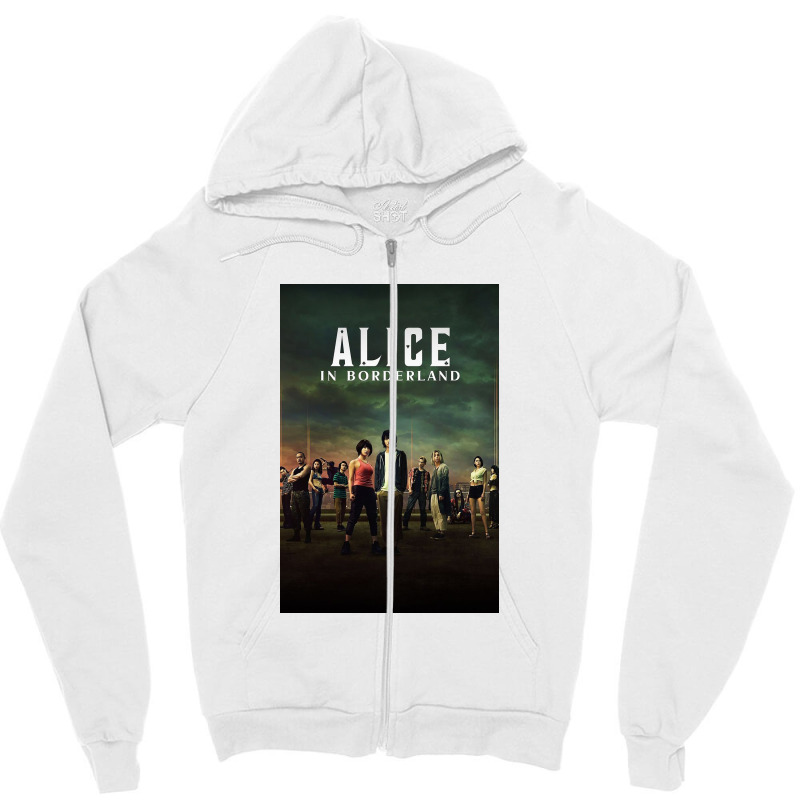 Alice Borderline Zipper Hoodie by steverlopez | Artistshot