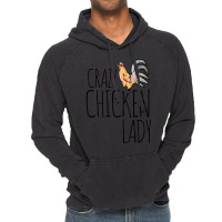 Crazy Chicken Lady Blue Vintage Hoodie | Artistshot