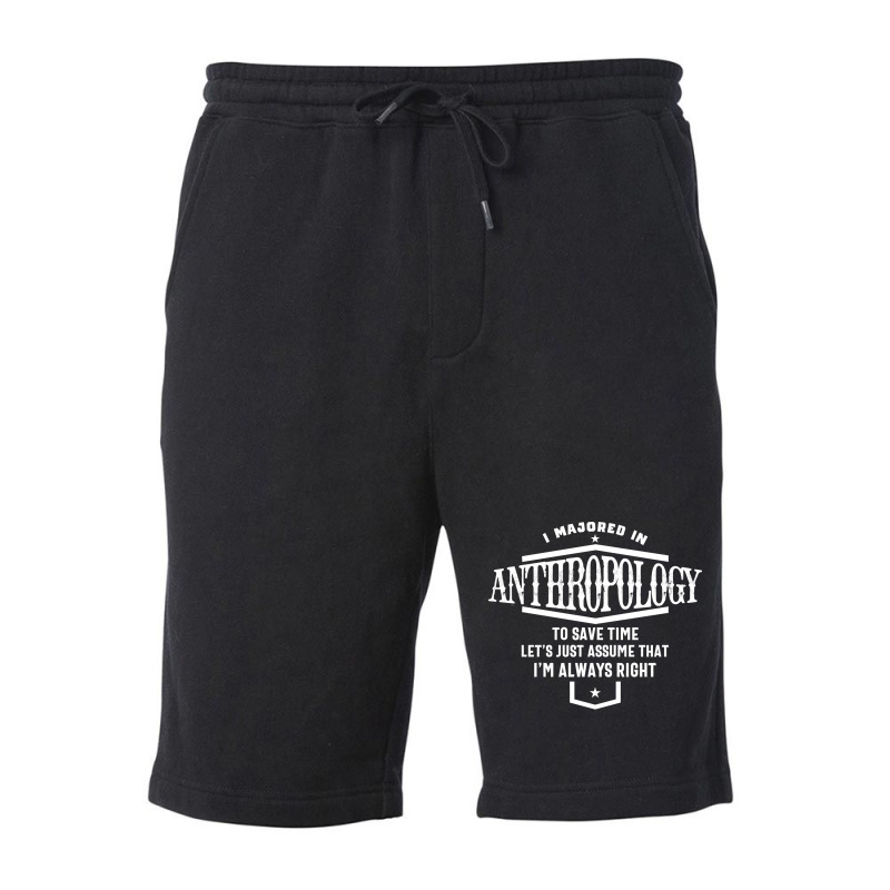 I Majored In Anthropology Stars Fleece Short by lhedideuricp | Artistshot