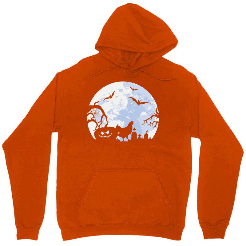 Chicken Halloween Costume Farmer Chickens Pumpkin Yellow Unisex Hoodie | Artistshot