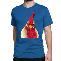 Chicken Face With Staring Eyes Comb Wattles Summer Classic T-shirt | Artistshot