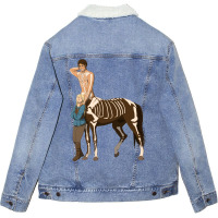 Halloween Centaur Jaskier & Ciri Unisex Sherpa-lined Denim Jacket | Artistshot