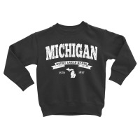 Michigan Hoodie. Vintage Michigan Sweatshirt Retro Mi Toddler Sweatshirt | Artistshot