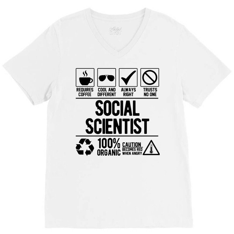 Social Scientist Job Black Gift V-neck Tee | Artistshot