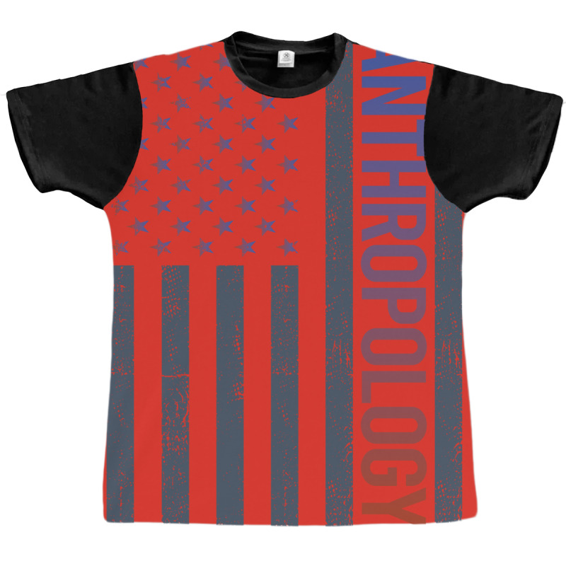 American Flag Anthropology Anthropologist 70s Graphic T-shirt by yutakaluciea | Artistshot