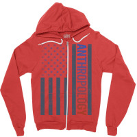 American Flag Anthropology Anthropologist 70s Zipper Hoodie | Artistshot