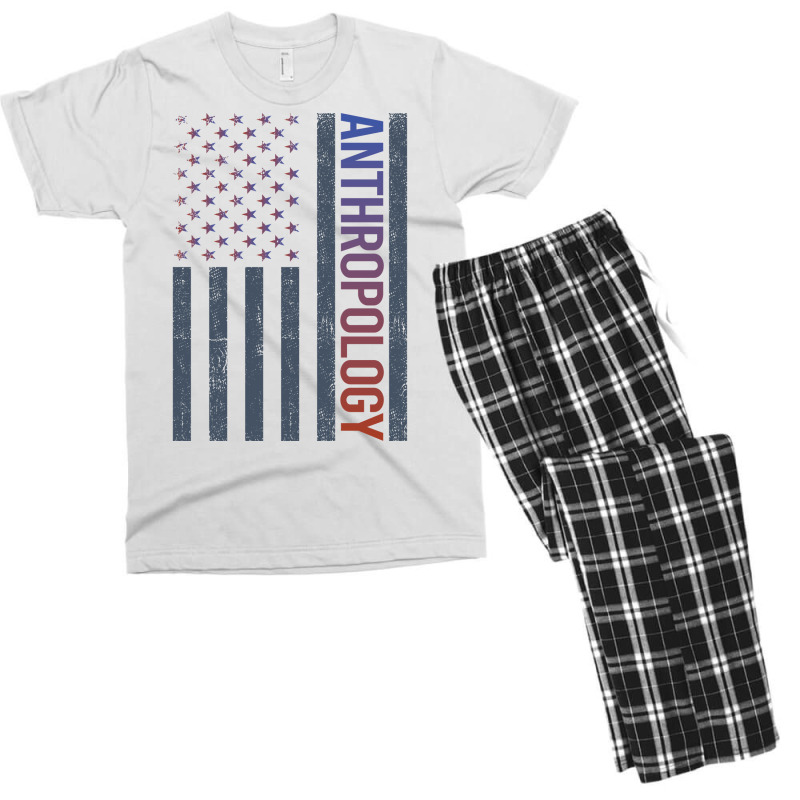 American Flag Anthropology Anthropologist 70s Men's T-shirt Pajama Set by yutakaluciea | Artistshot