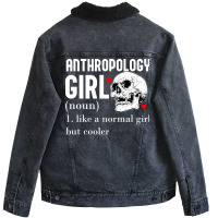 Anthropology Girl Travel Unisex Sherpa-lined Denim Jacket | Artistshot