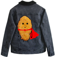 Cute Chicken Nugget Travel Unisex Sherpa-lined Denim Jacket | Artistshot