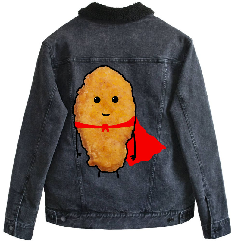 Cute Chicken Nugget Travel Unisex Sherpa-lined Denim Jacket | Artistshot