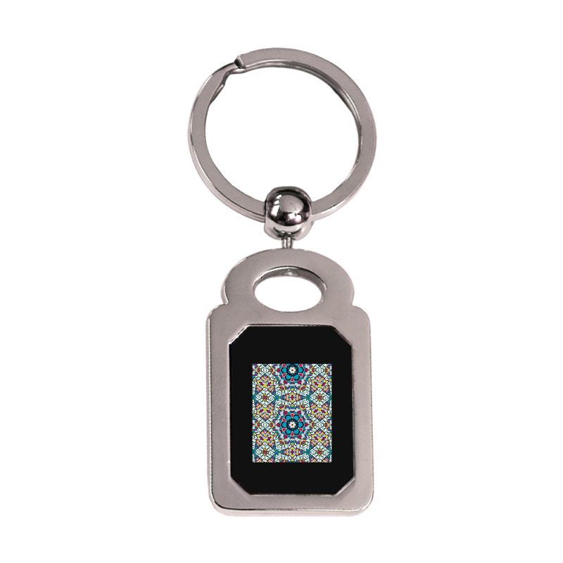 Cartoon Bang Silver Rectangle Keychain | Artistshot