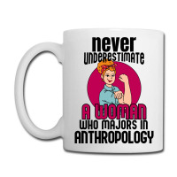 Never Underestimate Woman Anthropology Aesthetic Coffee Mug | Artistshot